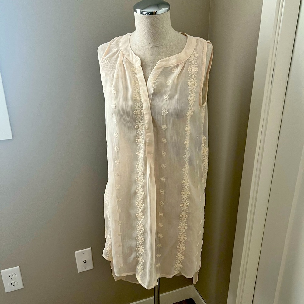 Knox Rose sheer bohemian sleeveless blouse